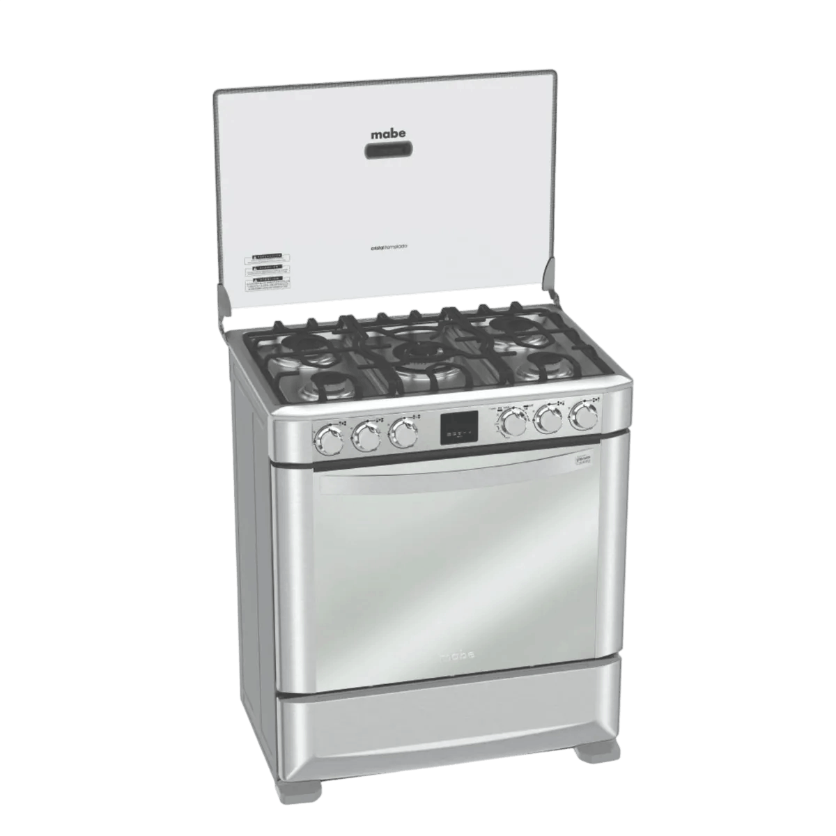 COCINA A GAS 5 Hornillas 30, Acero Inox